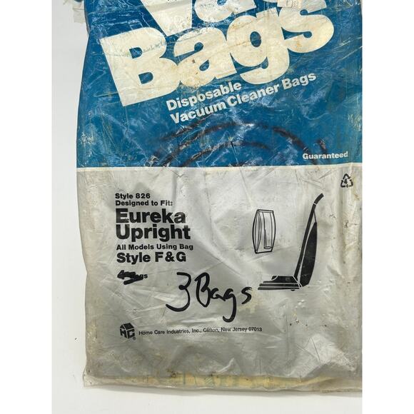 Home Care Vacuum Cleaner Bags Eureka Upright Style F& G 3 Bags - Picture 1 of 2